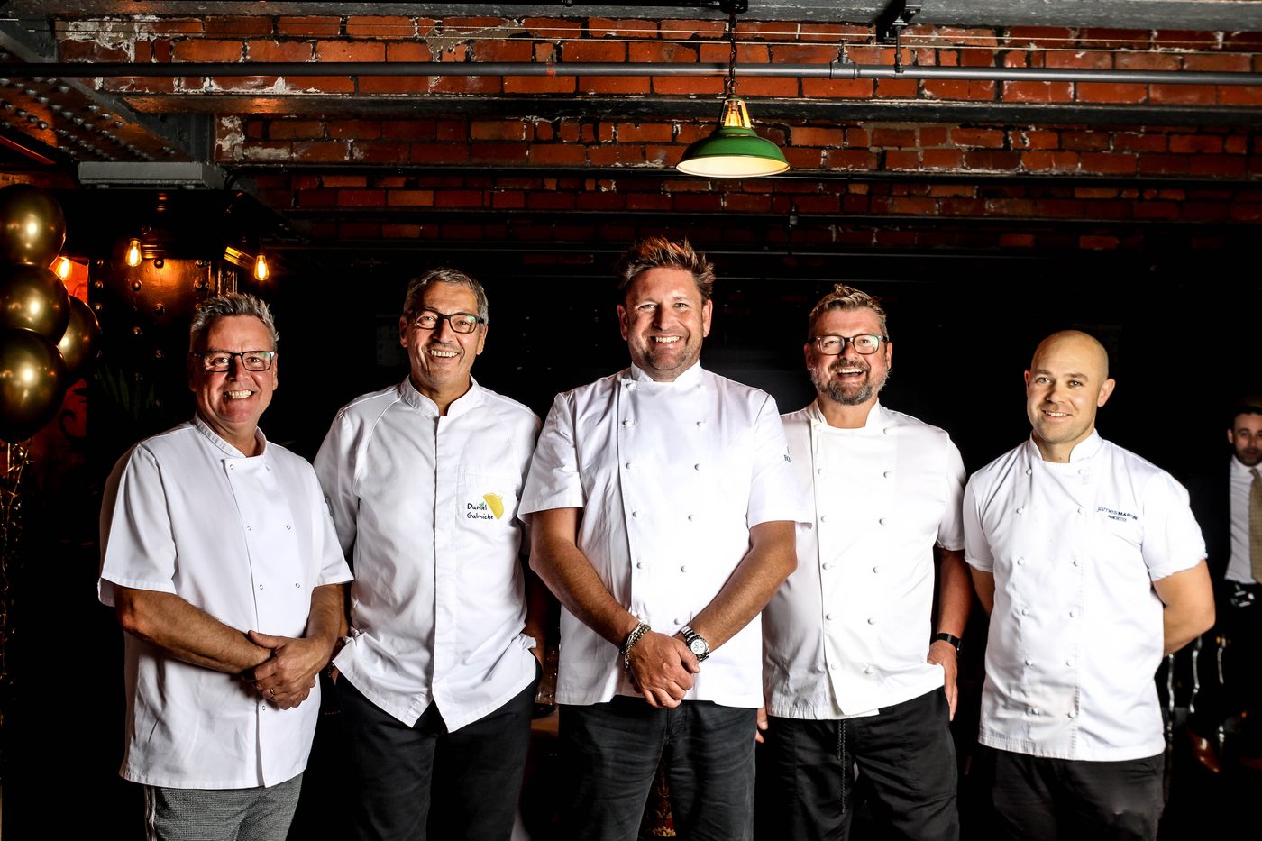 Daniel Galmiche with James Martin and fellow chefs
