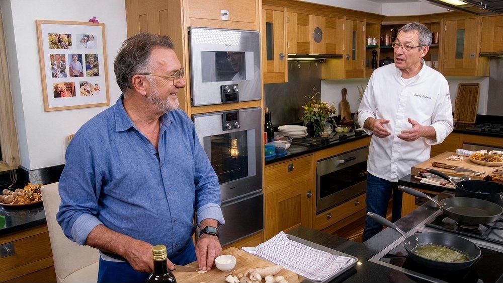 Raymond Blanc and Daniel Galmiche in the kitchen